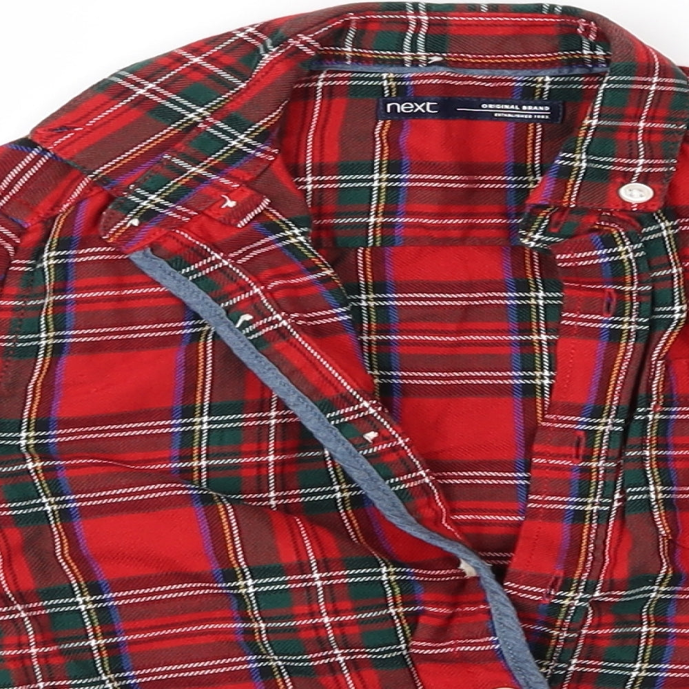 NEXT Boys Red Check  Basic Button-Up Size 5 Years