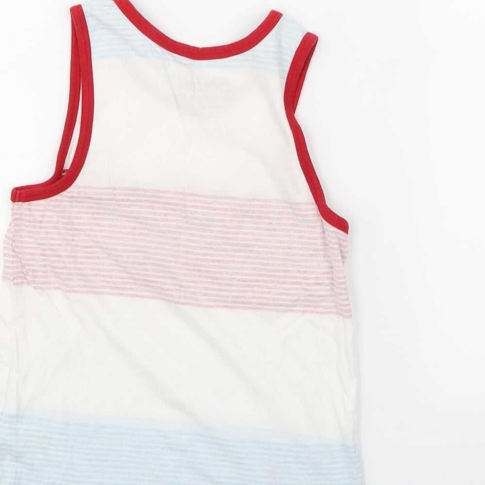 Primark Boys Multicoloured Striped  Basic T-Shirt Size 8-9 Years