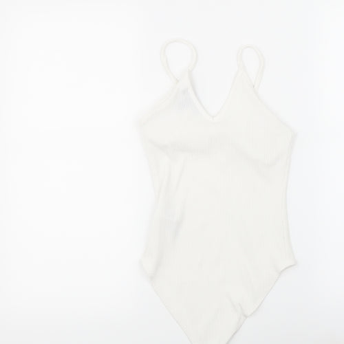 New Look Womens White   Babydoll Bodysuit Size 6