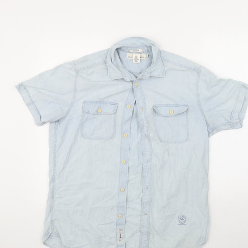 LOGG Womens Blue   Basic Button-Up Size M