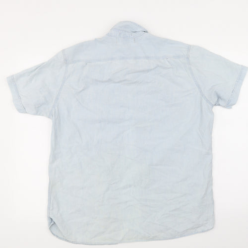 LOGG Womens Blue   Basic Button-Up Size M
