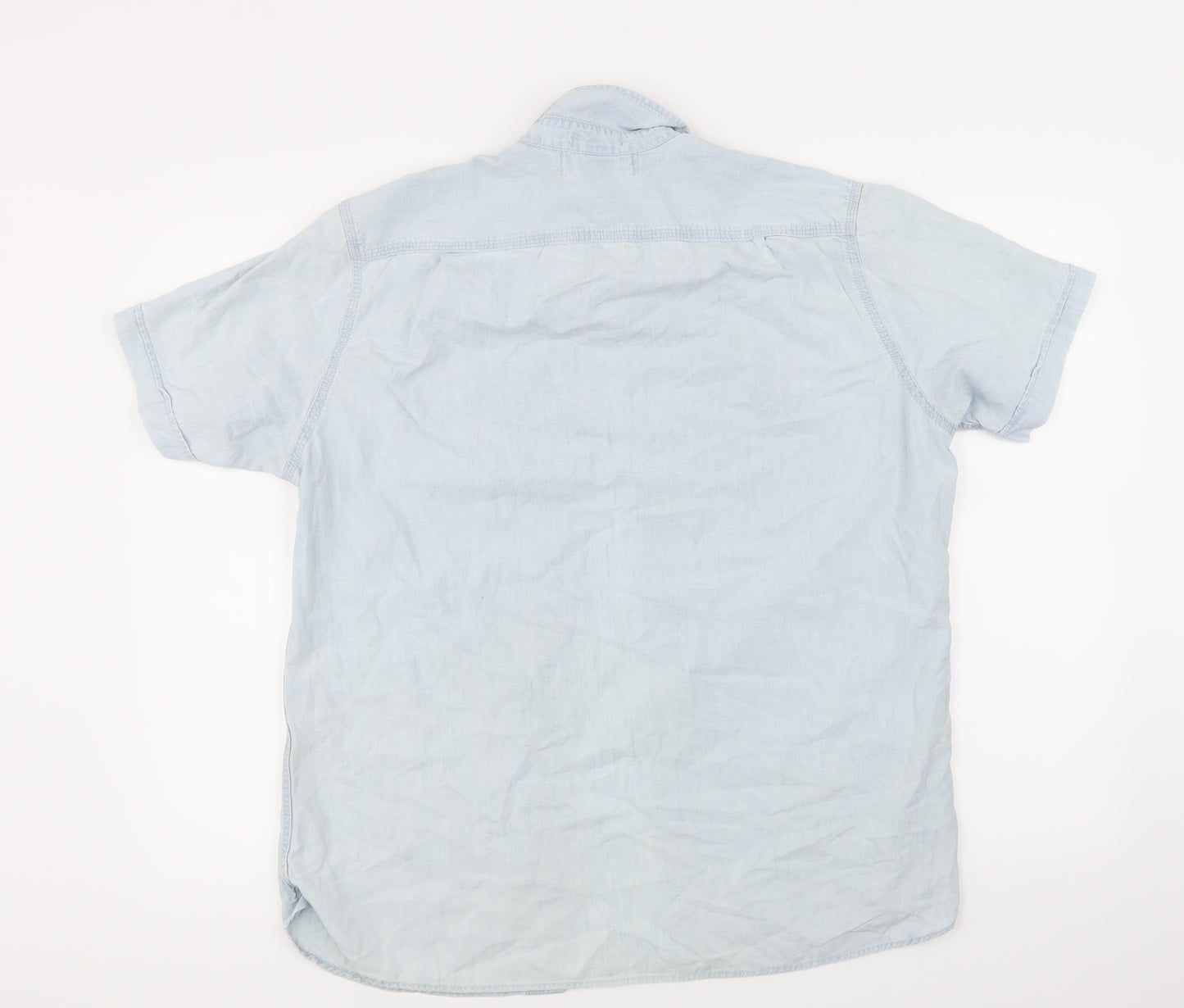LOGG Womens Blue   Basic Button-Up Size M