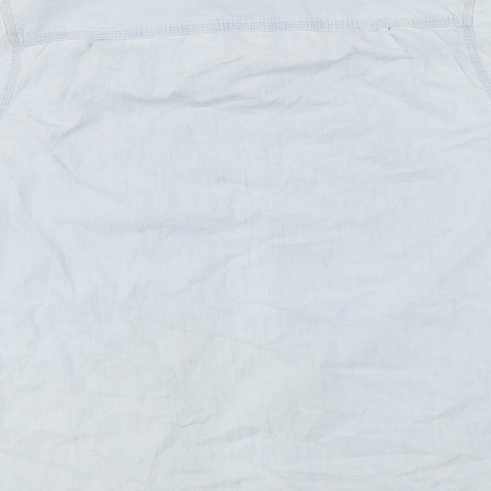 LOGG Womens Blue   Basic Button-Up Size M