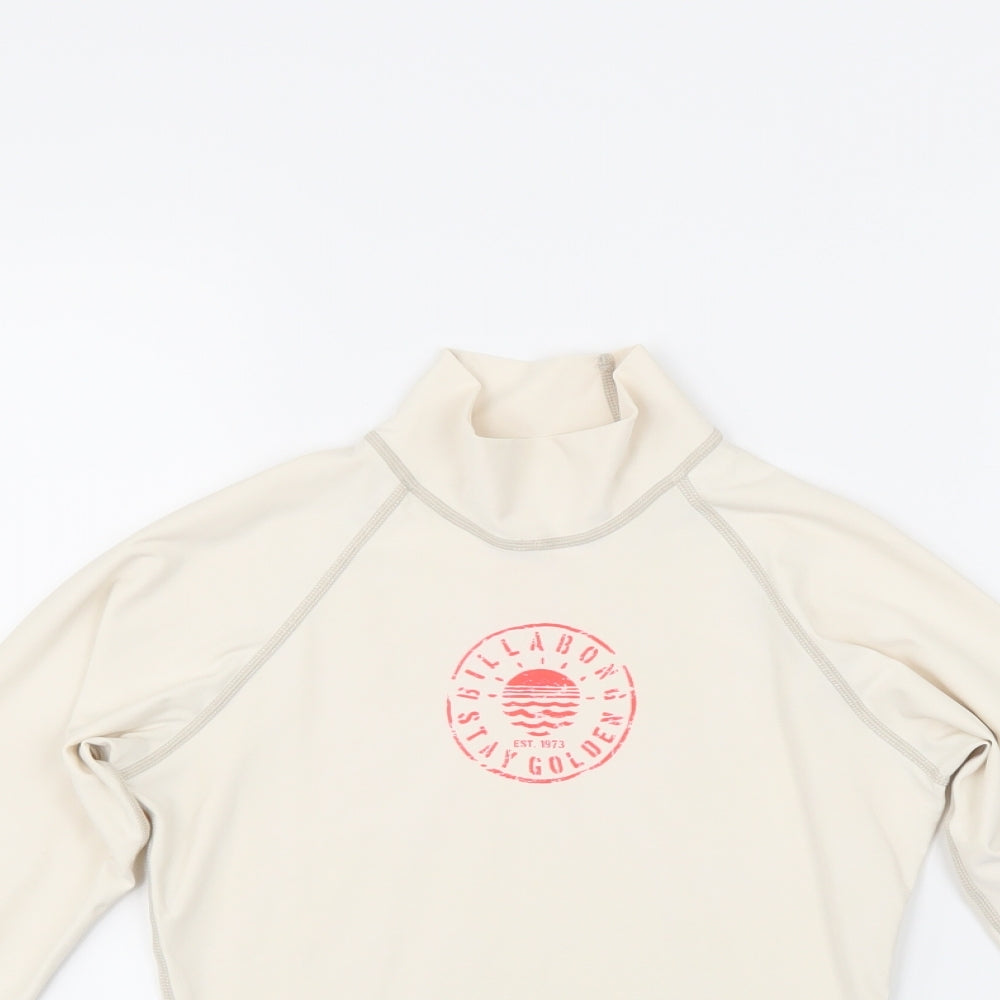 Billabong Womens White   Pullover T-Shirt Size S