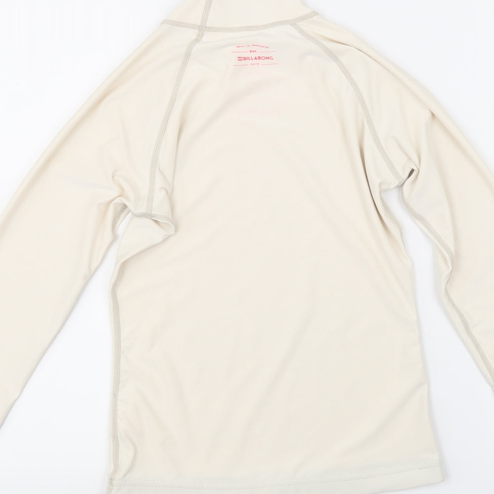 Billabong Womens White   Pullover T-Shirt Size S