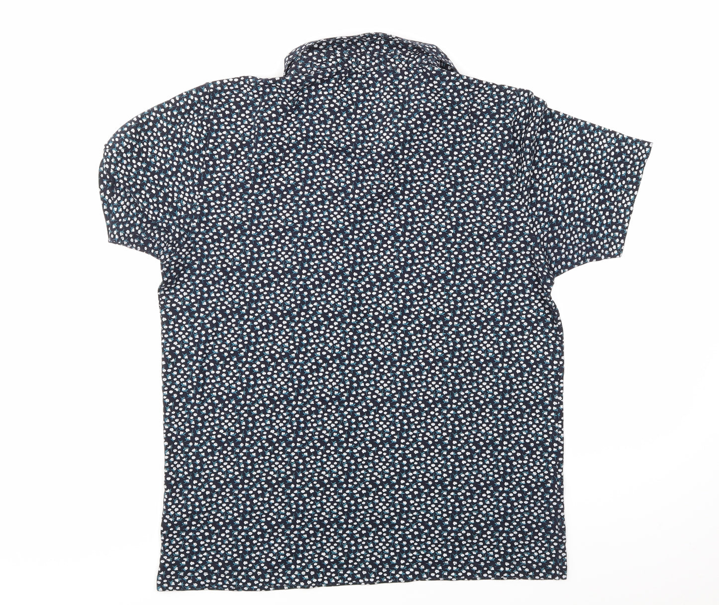 NEXT Mens Blue Floral   Polo Size M