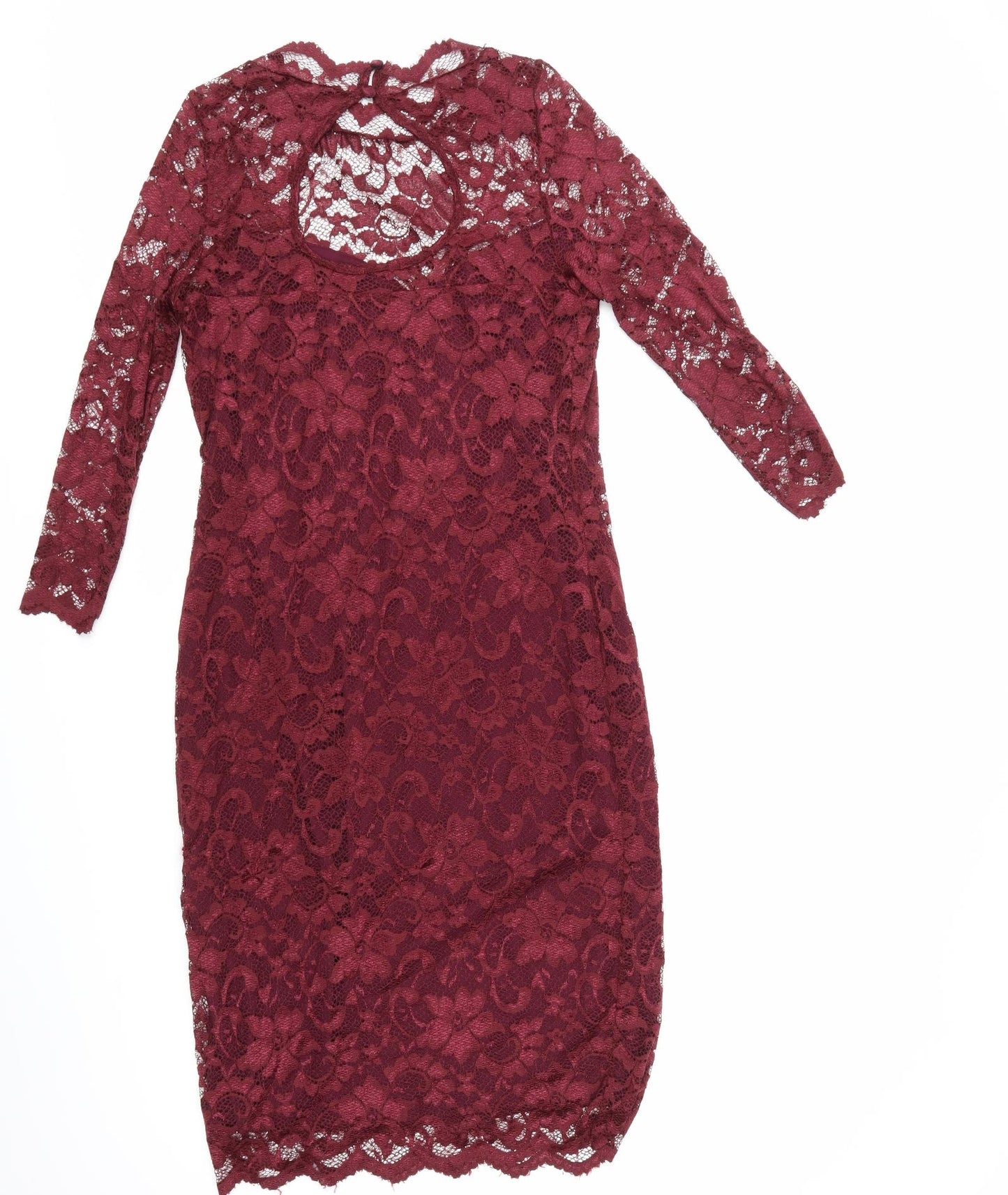 Preworn Womens Red Paisley  A-Line