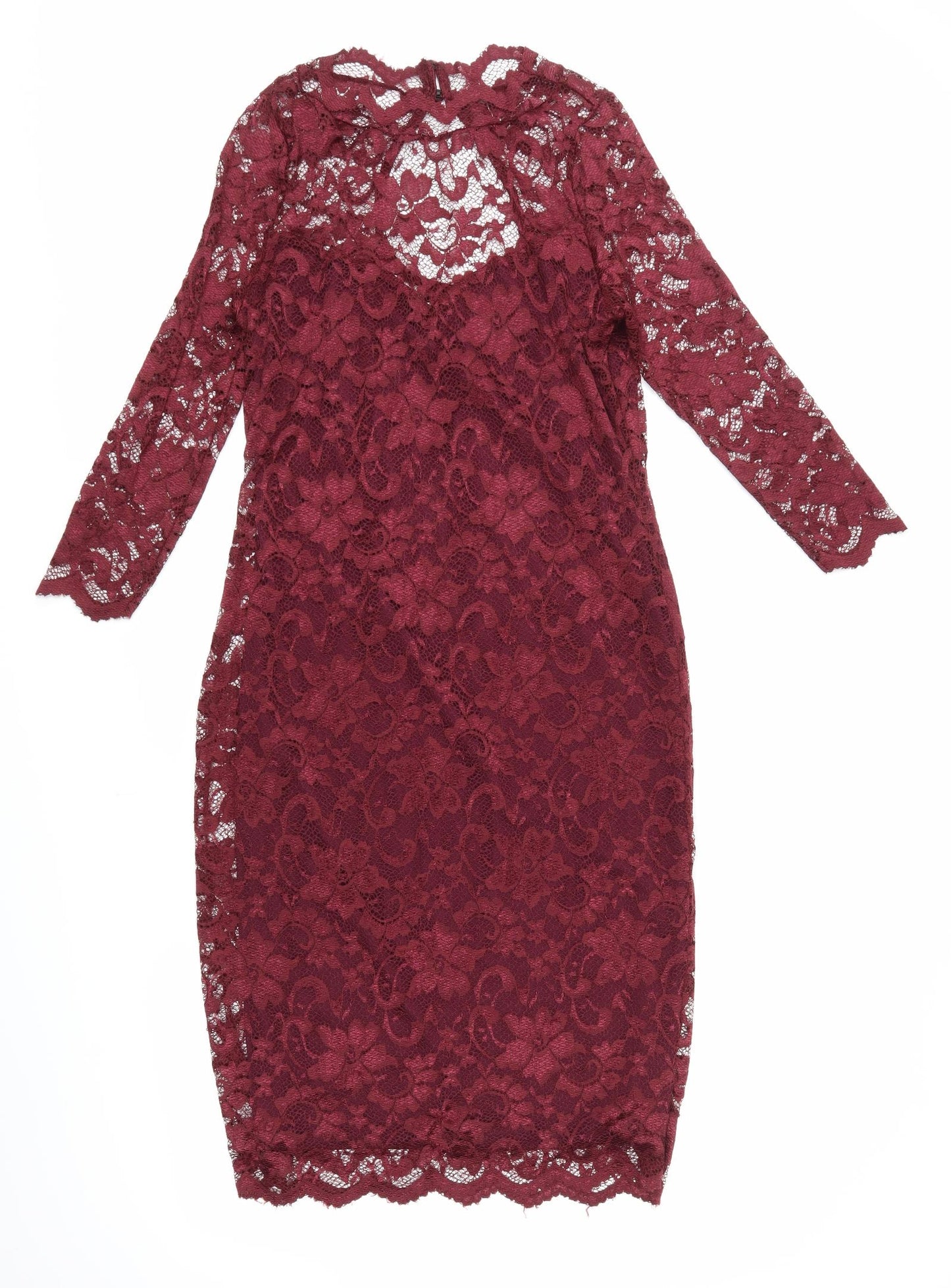 Preworn Womens Red Paisley  A-Line