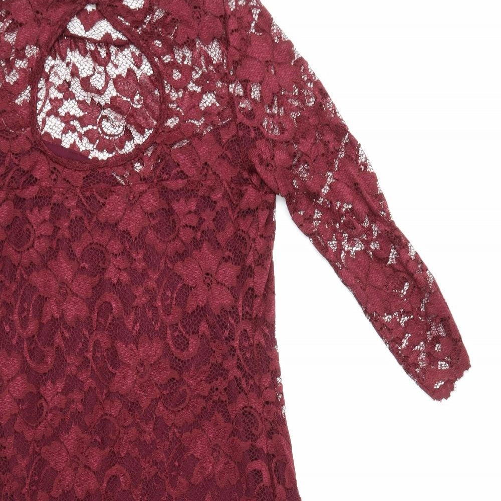 Preworn Womens Red Paisley  A-Line