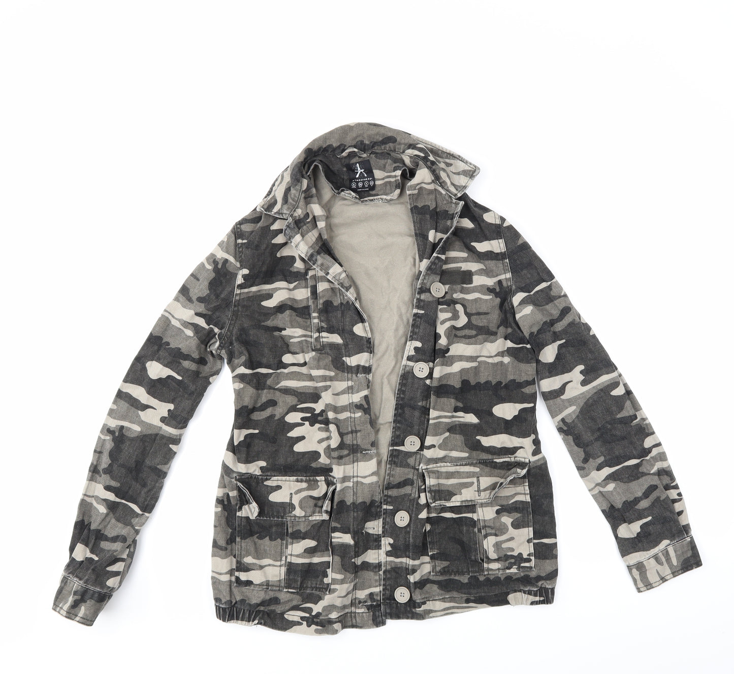 Atmosphere Womens Multicoloured Camouflage  Jacket  Size 8