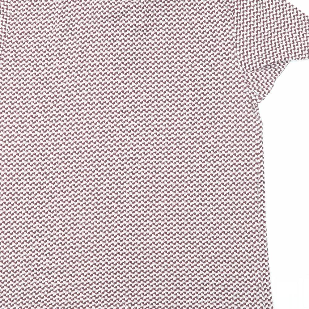 NEXT Mens Multicoloured Geometric   Polo Size M