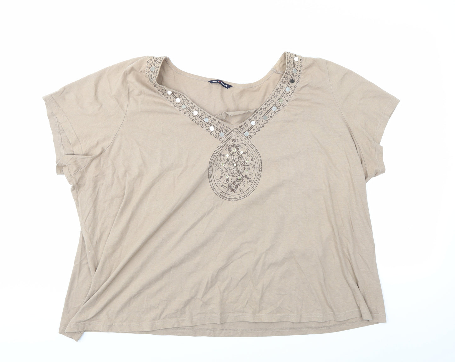 East Coast Womens Brown   Basic Blouse Size 30