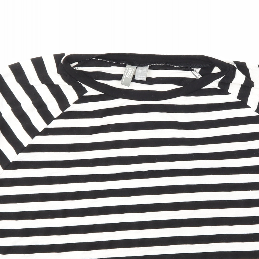 ASOS Womens Multicoloured Striped  Basic T-Shirt Size 12