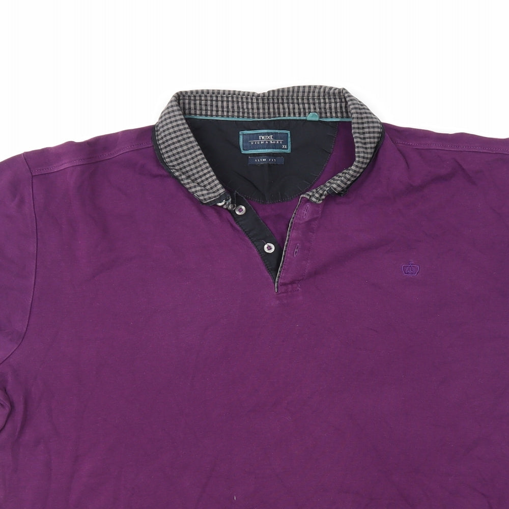 NEXT Mens Purple    Polo Size XL