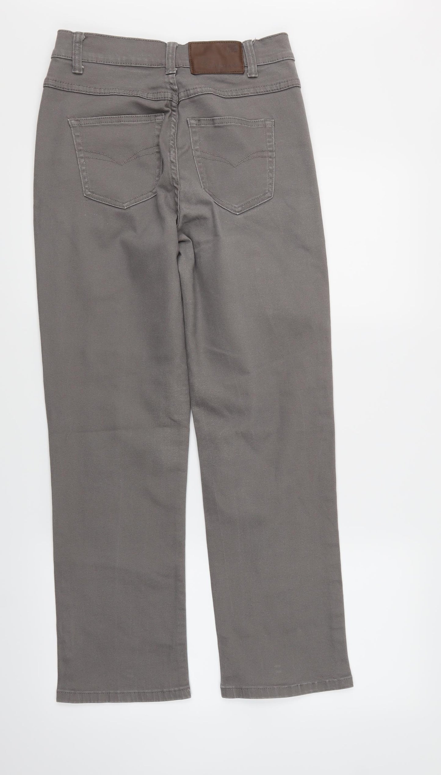 Cotton Traders Womens Grey  Denim Straight Jeans Size 12 L27 in