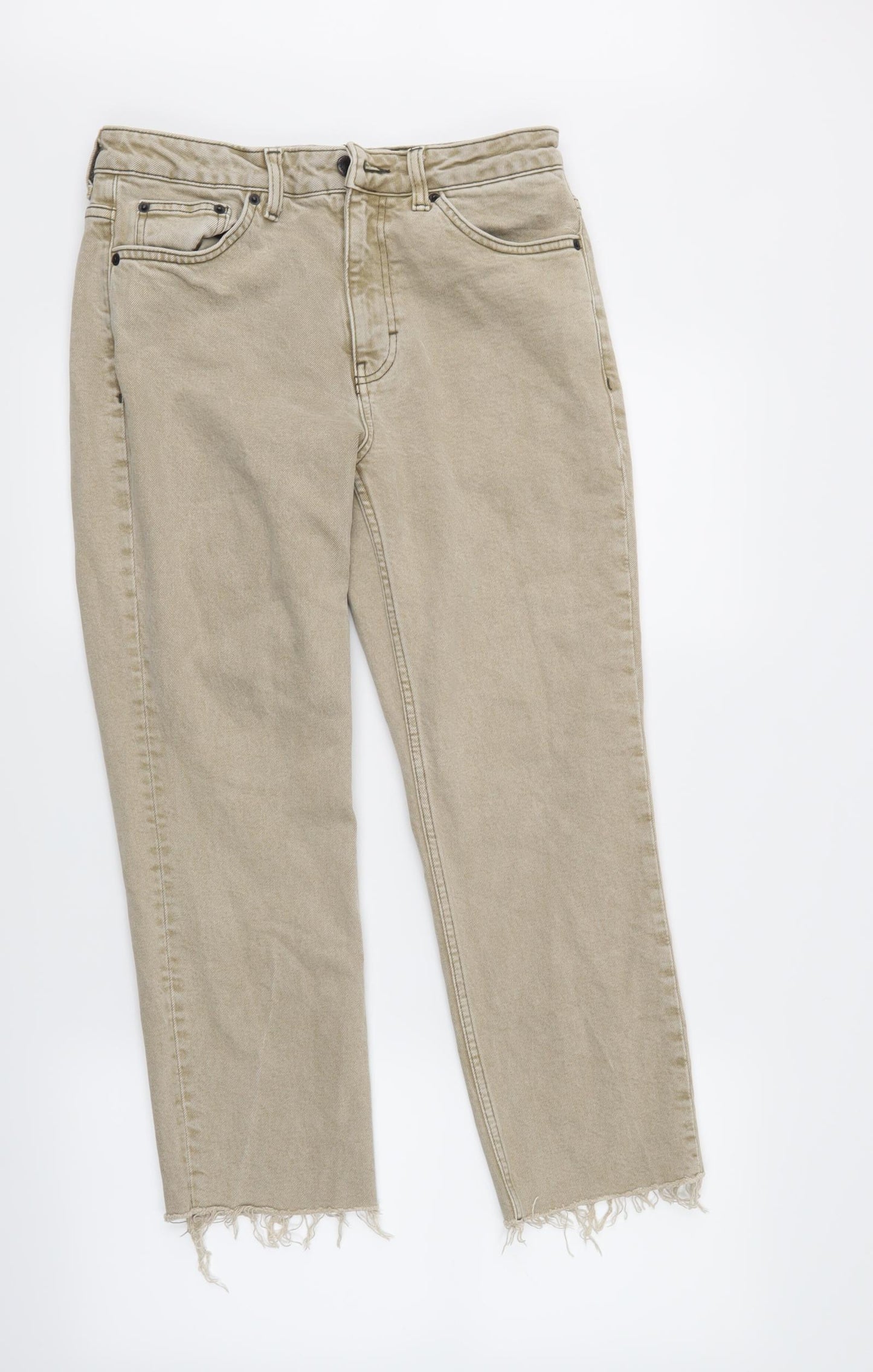 Topshop Mens Brown  Denim Straight Jeans Size 30 L35 in