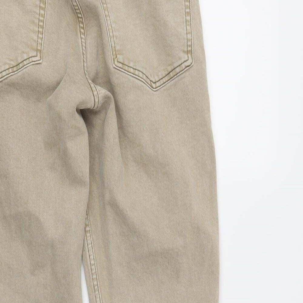 Topshop Mens Brown  Denim Straight Jeans Size 30 L35 in