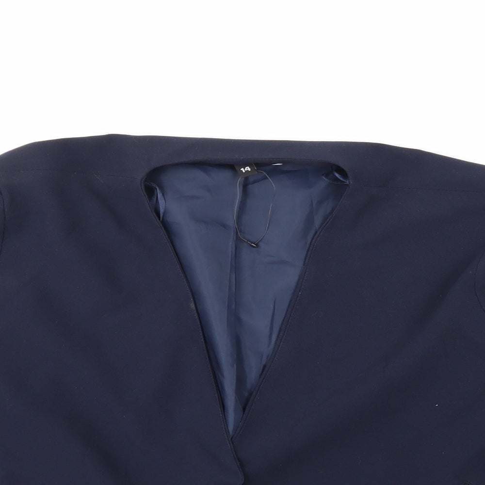 Divided Womens Blue   Jacket Suit Jacket Size 14