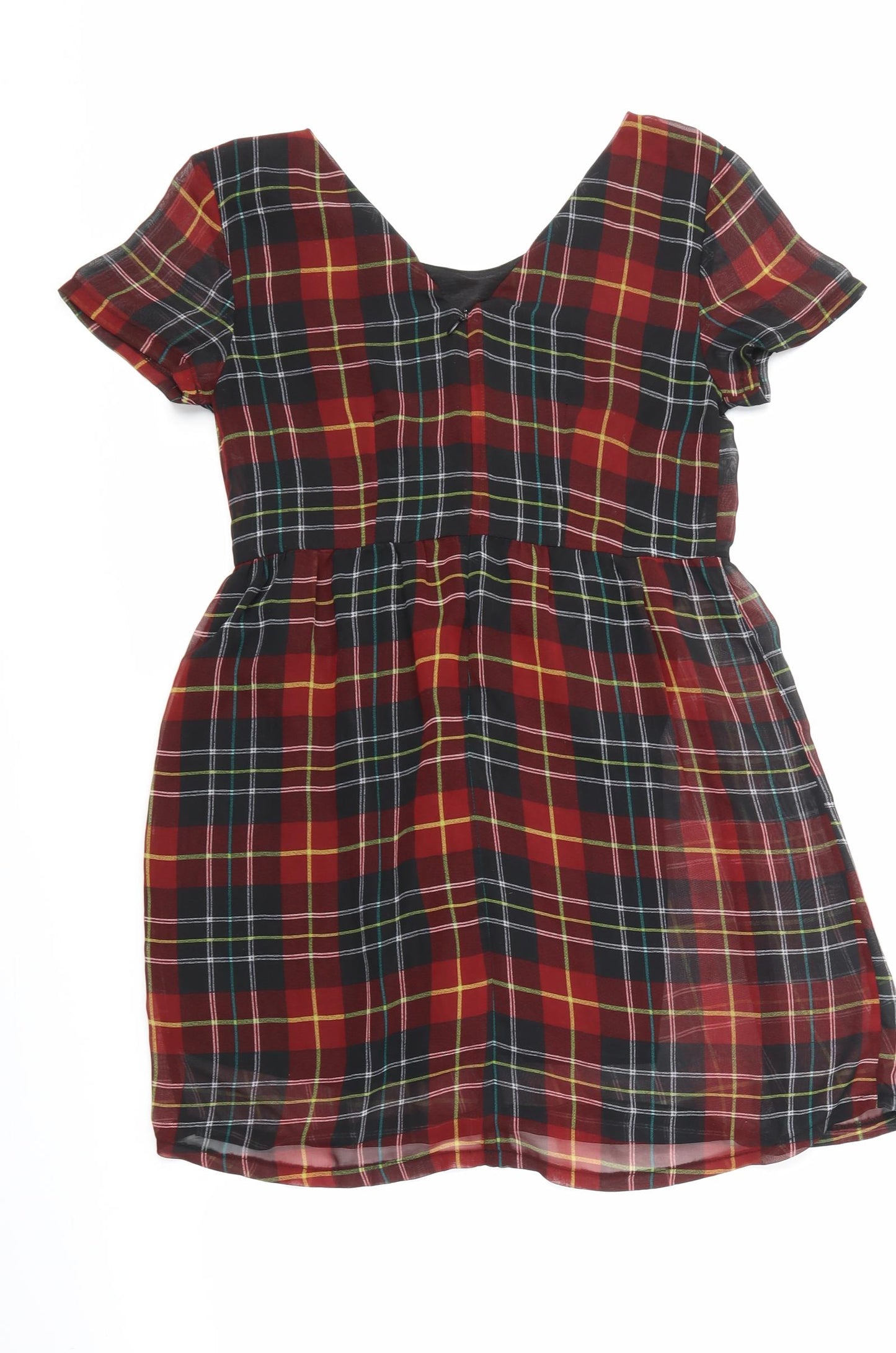 Hearts & Bows Womens Multicoloured Check  A-Line  Size 6