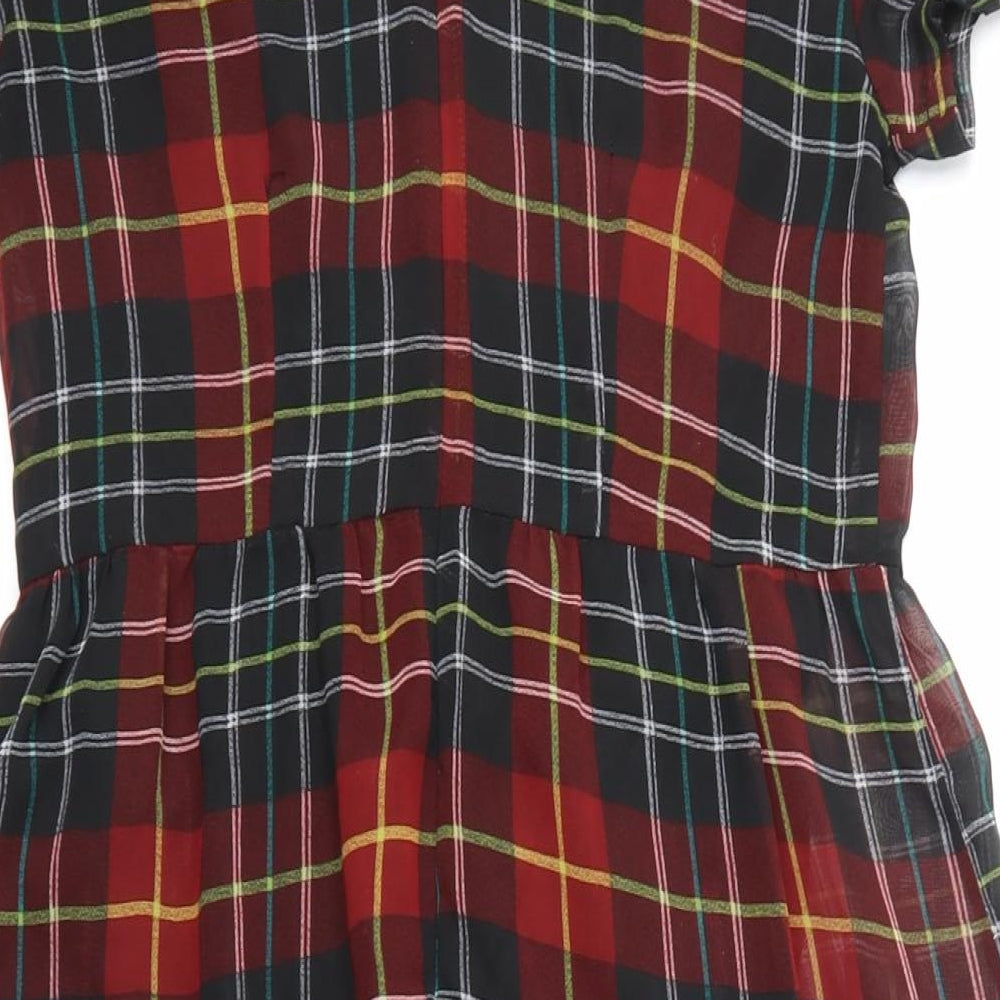 Hearts & Bows Womens Multicoloured Check  A-Line  Size 6
