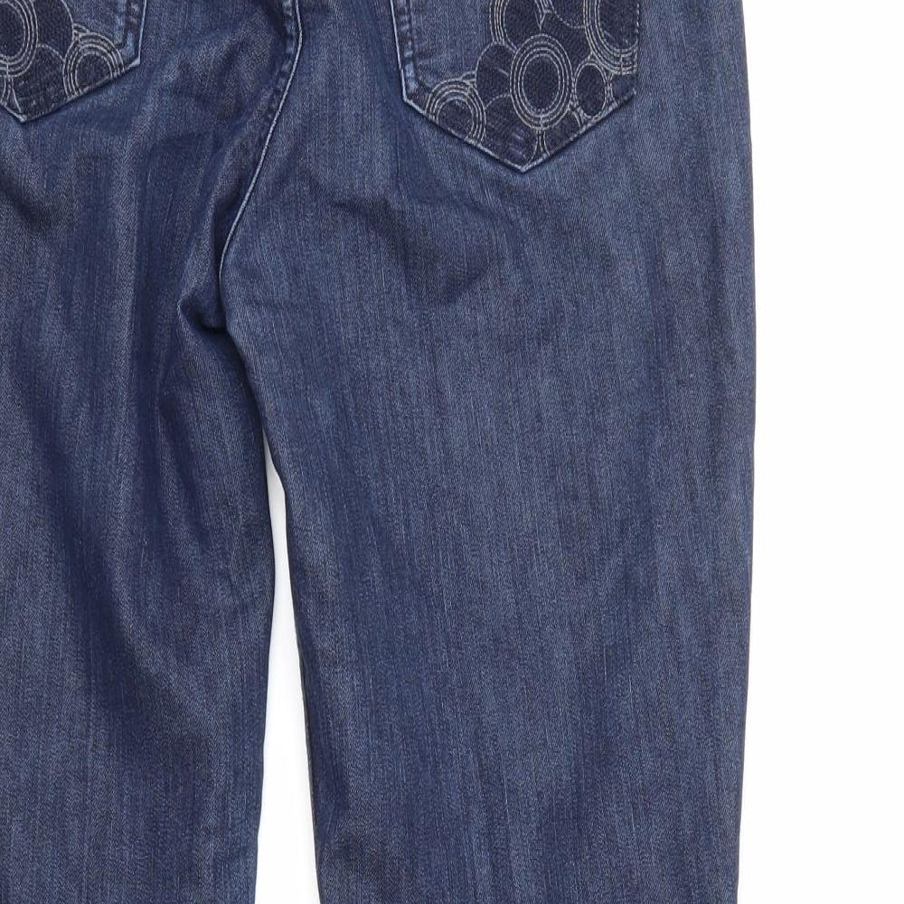 Per Una Womens Blue  Denim Straight Jeans Size 14 L28 in