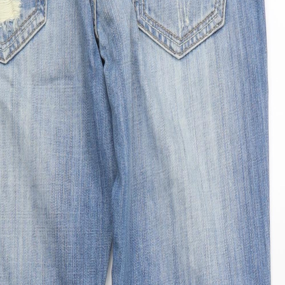 Jane Norman Womens Blue  Denim Straight Jeans Size 14 L24 in
