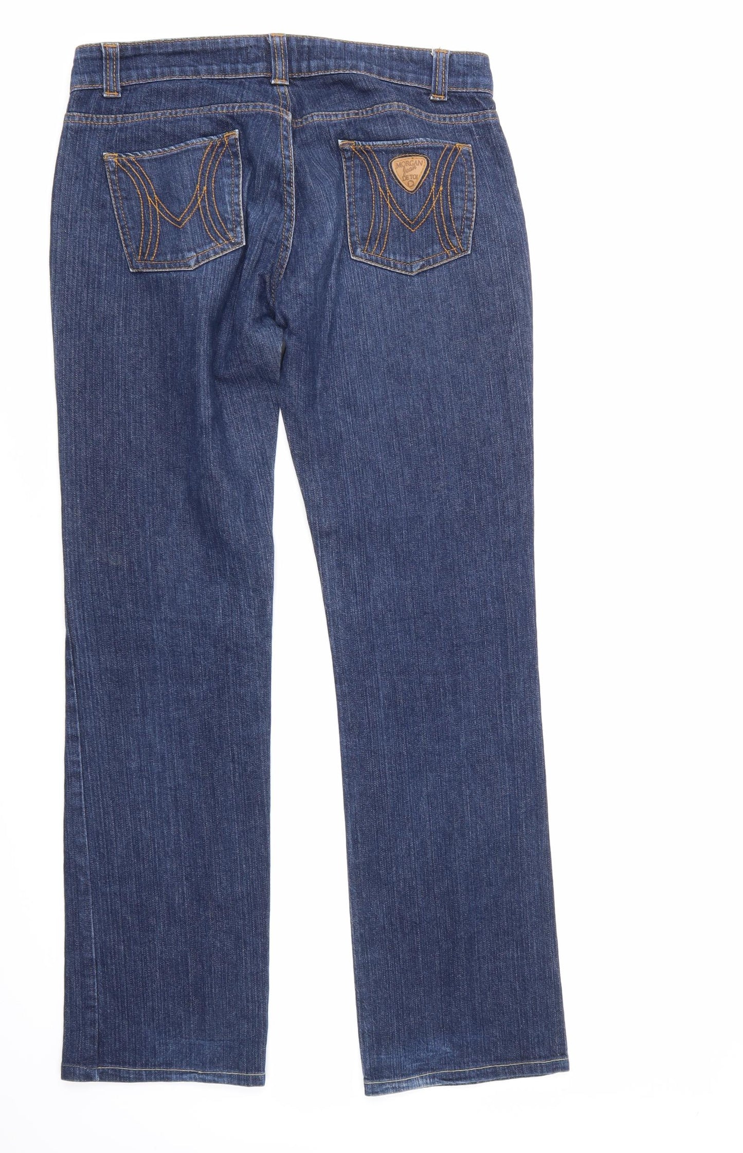 Morgan Womens Blue  Denim Straight Jeans  L32 in