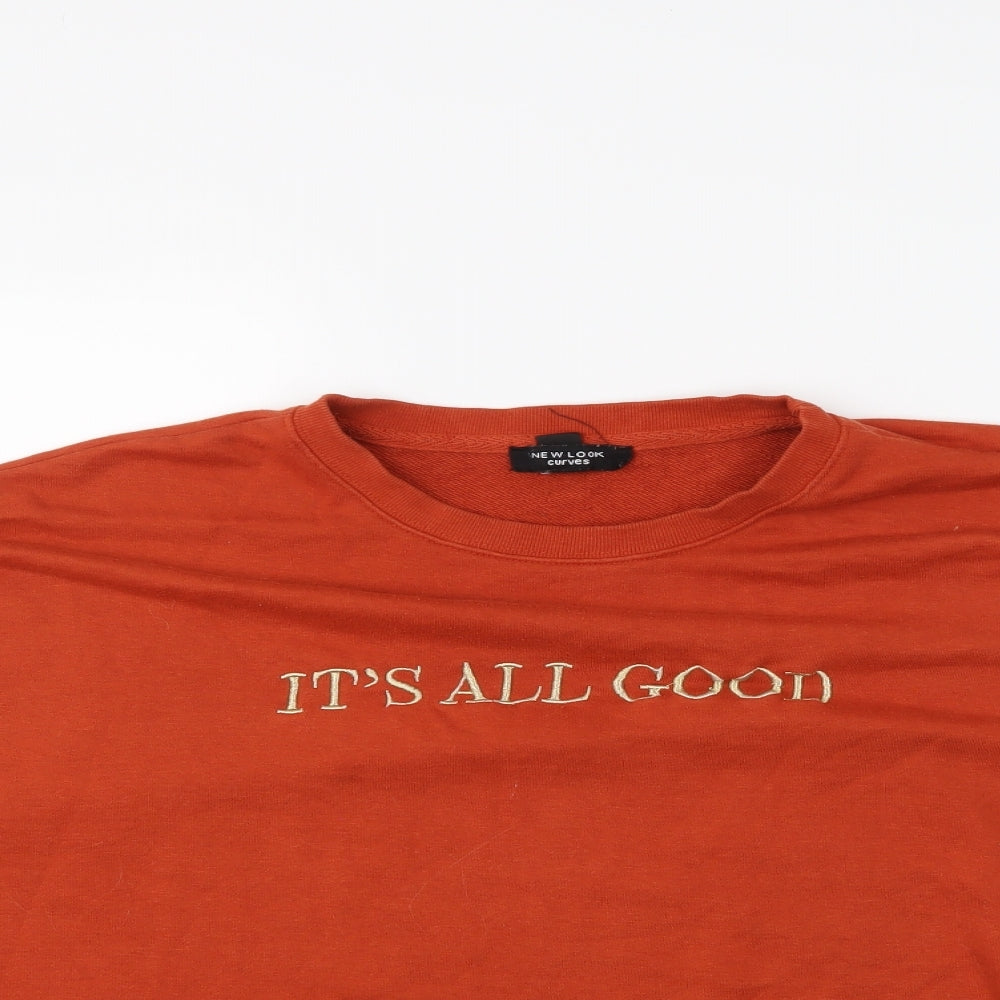 New Look Womens Orange   Pullover Jumper Size 20