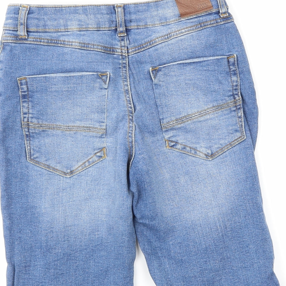 River Island Girls Blue  Denim Cut-Off Shorts Size 11-12 Years