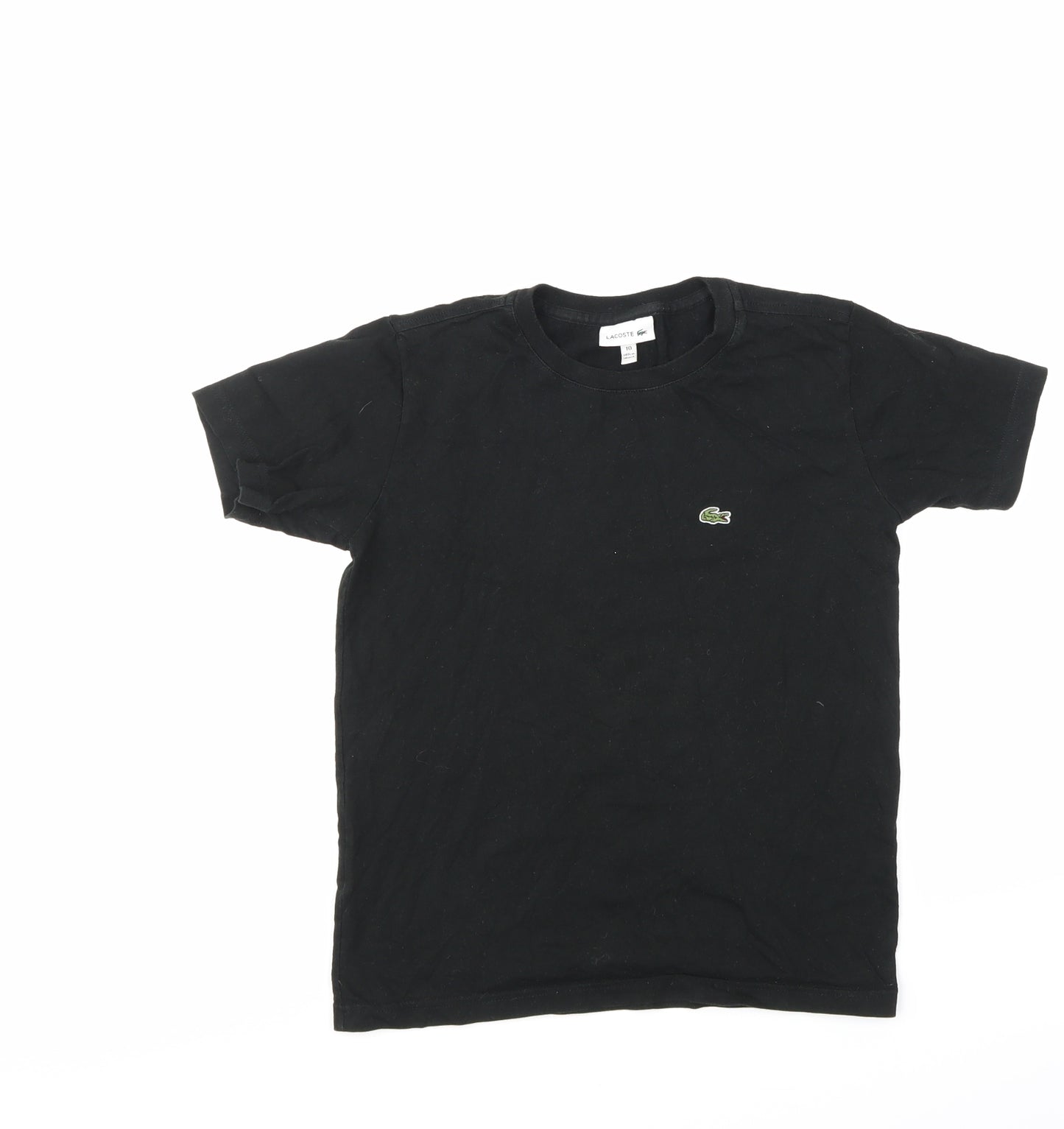 Lacoste Boys Black   Basic T-Shirt Size 10 Years