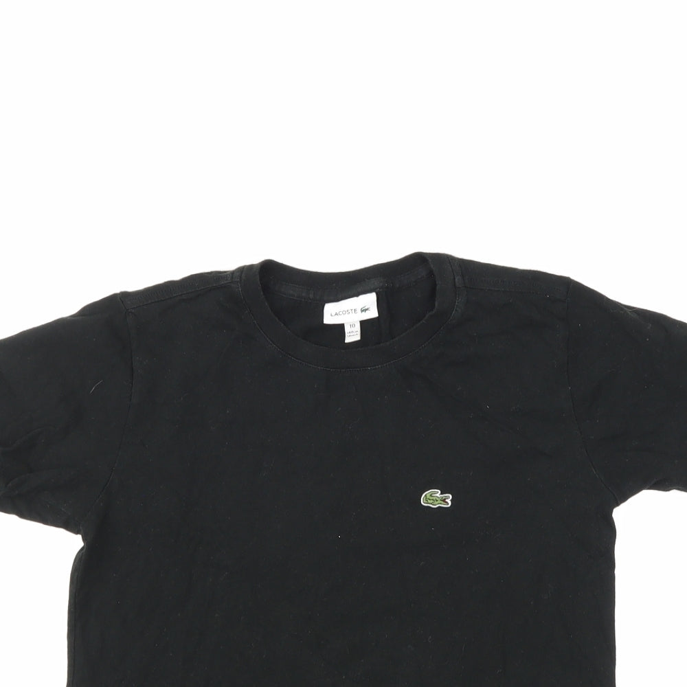 Lacoste Boys Black   Basic T-Shirt Size 10 Years