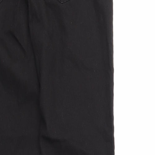 Denim & Co. Womens Black   Trousers  Size 16 L27 in