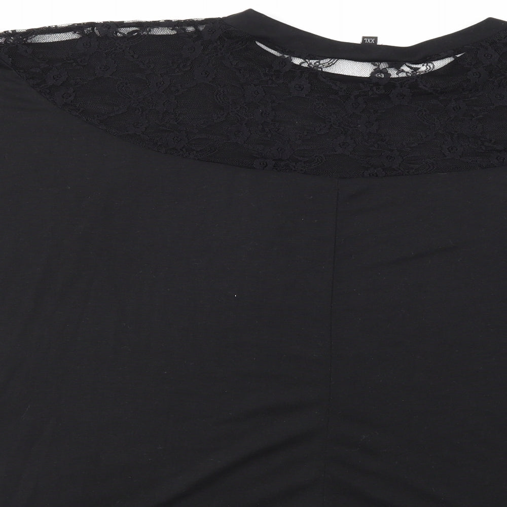 Sassy Womens Black   Basic Blouse Size 2XL