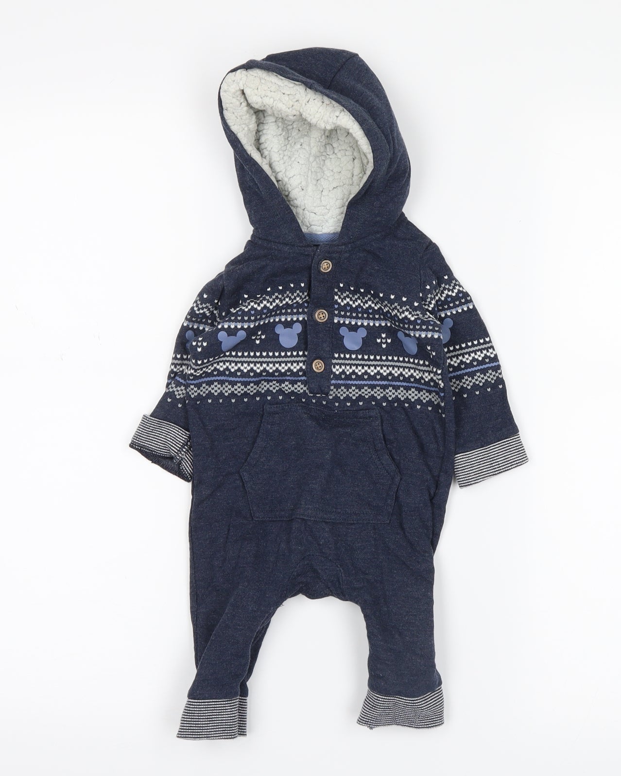George  Blue Polka Dot  Babygrow One-Piece Size 3-6 Months
