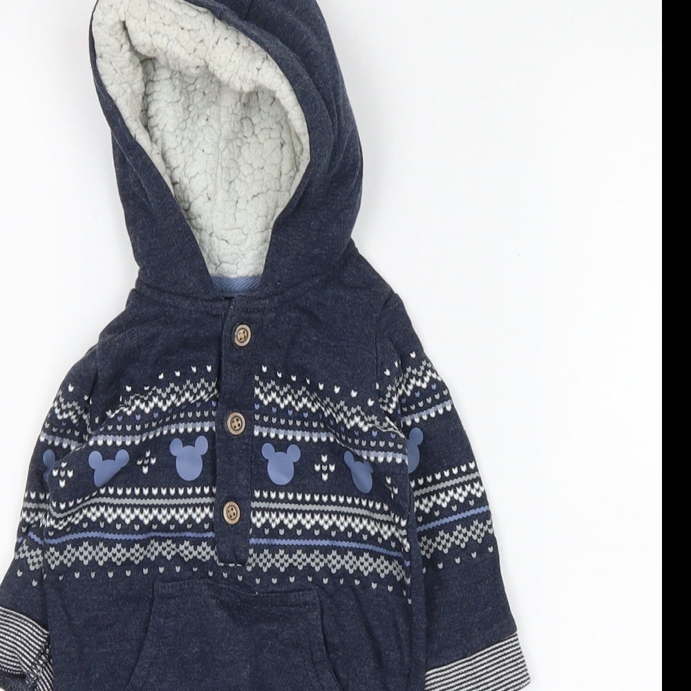 George  Blue Polka Dot  Babygrow One-Piece Size 3-6 Months