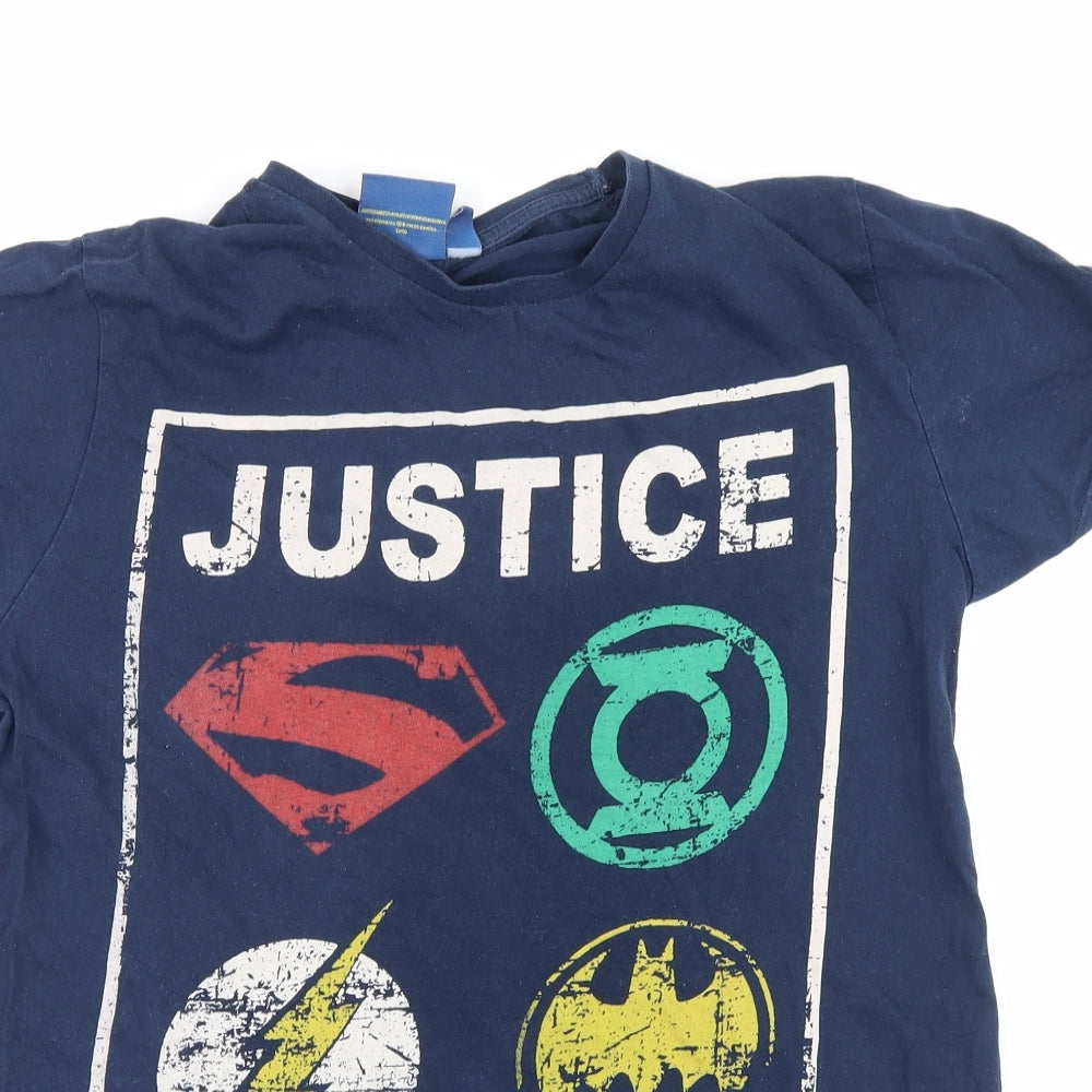 Justice League Mens Blue    T-Shirt Size M  - justice league