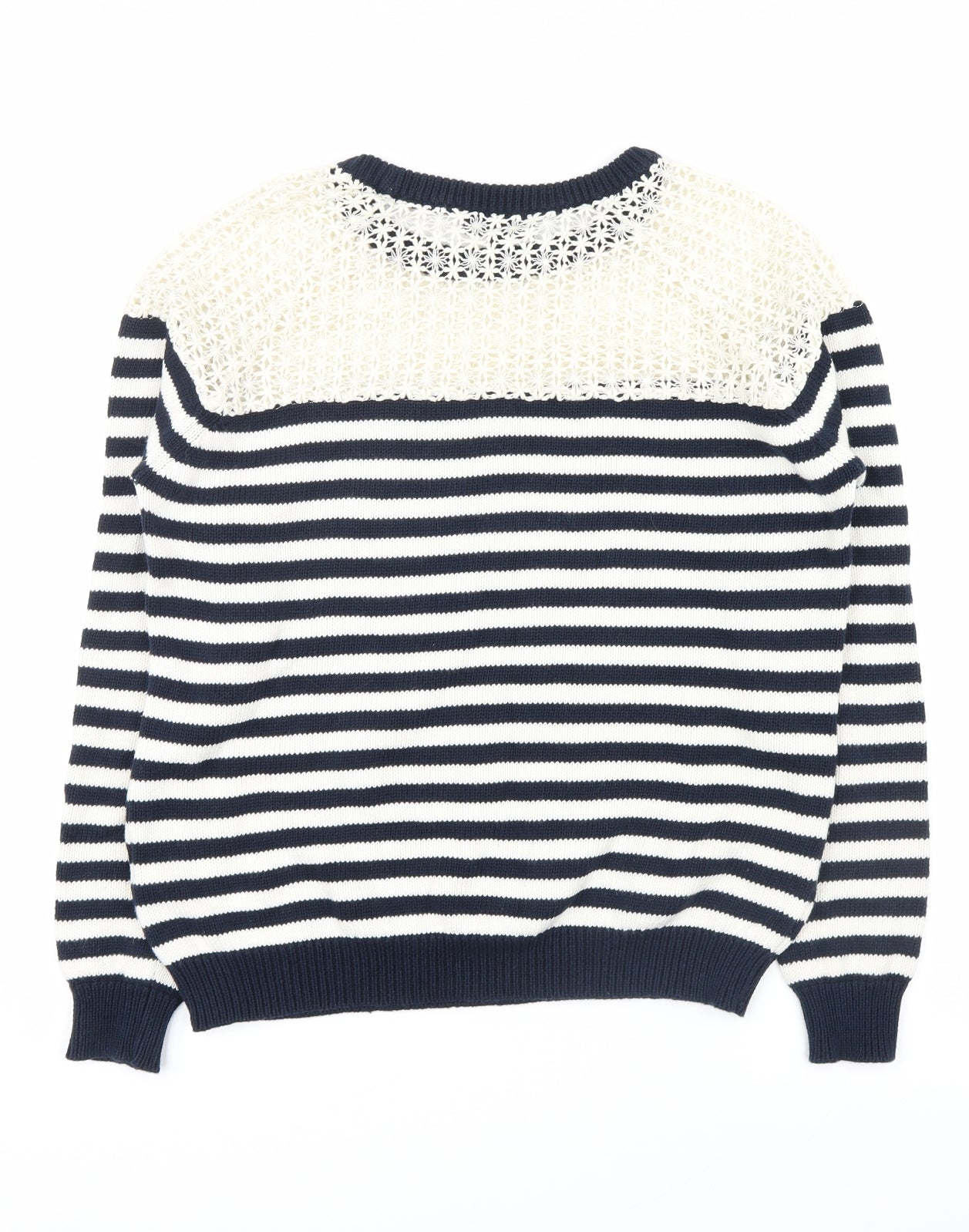 Topshop Womens Blue Striped  Pullover Jumper Size 8