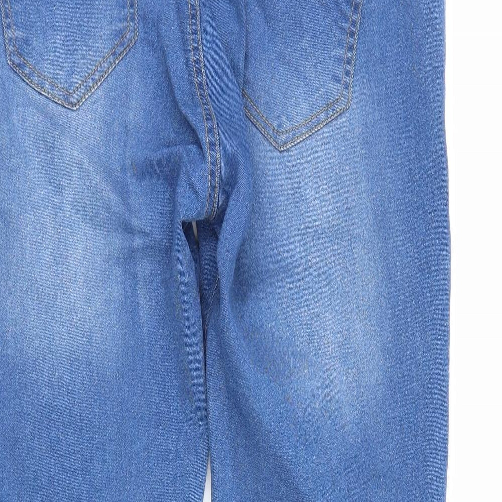 Boohoo Womens Blue  Denim Straight Jeans Size 12