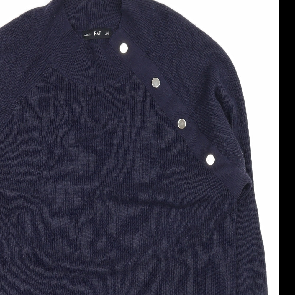 F&F Womens Blue   Pullover Jumper Size 12