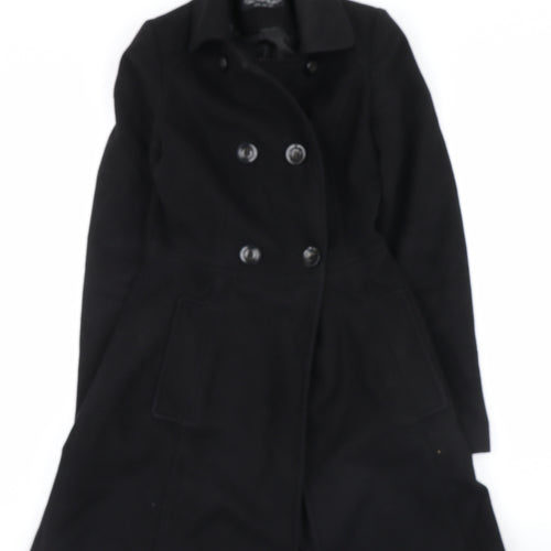 Miss Selfridge Womens Black   Trench Coat Coat Size 4