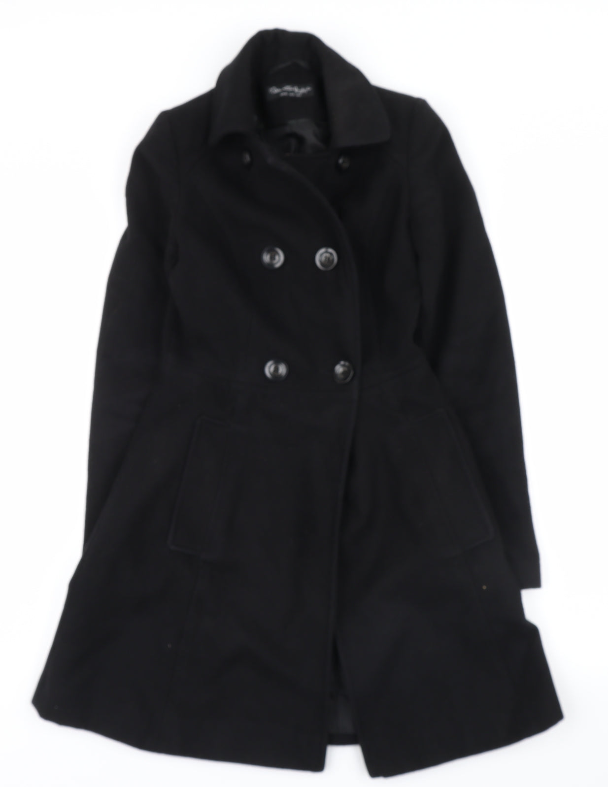 Miss Selfridge Womens Black   Trench Coat Coat Size 4