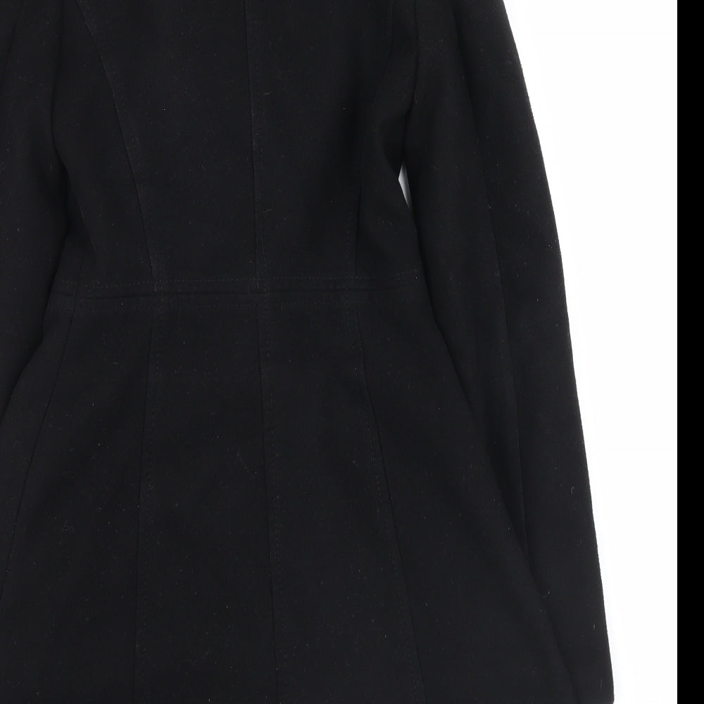 Miss Selfridge Womens Black   Trench Coat Coat Size 4