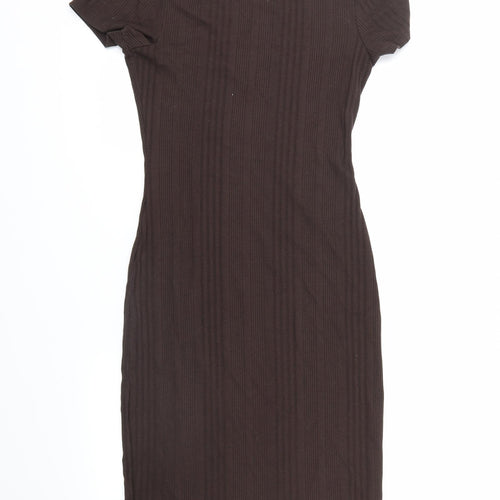 F&F Womens Brown   T-Shirt Dress  Size 10