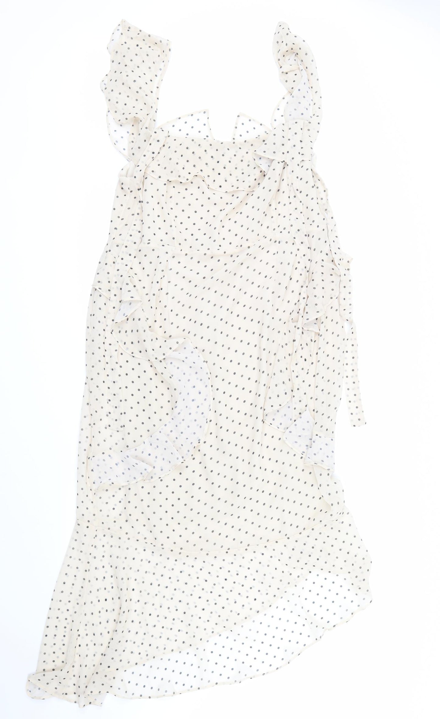 ASOS Womens Beige Polka Dot  A-Line  Size 14