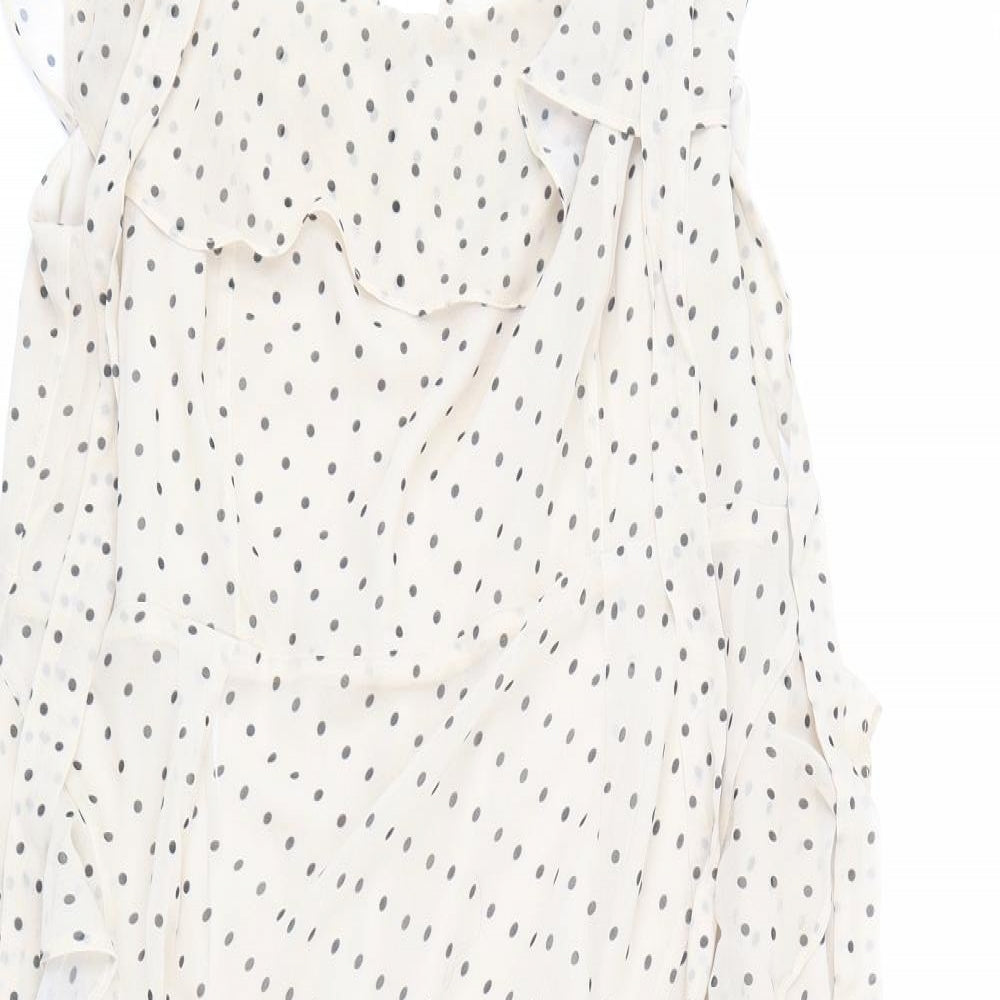 ASOS Womens Beige Polka Dot  A-Line  Size 14