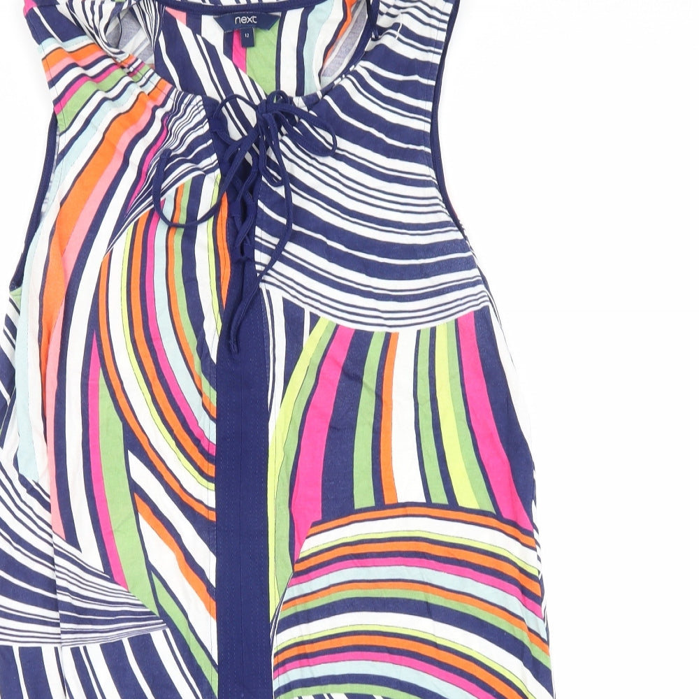 NEXT Womens Blue Striped  Tunic Tank Size 12