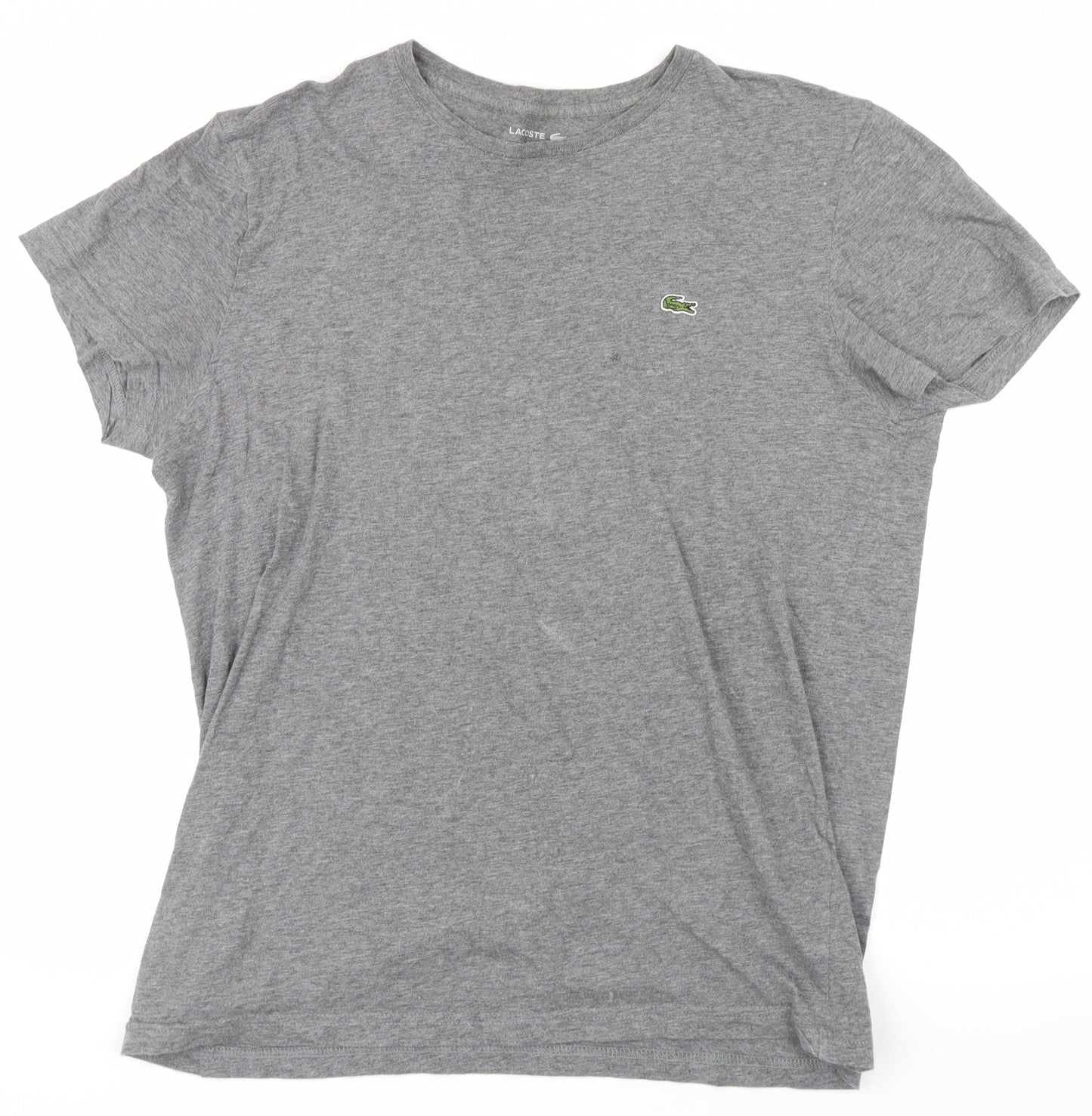 Lacoste Womens Grey   Basic T-Shirt Size L  - crocodile