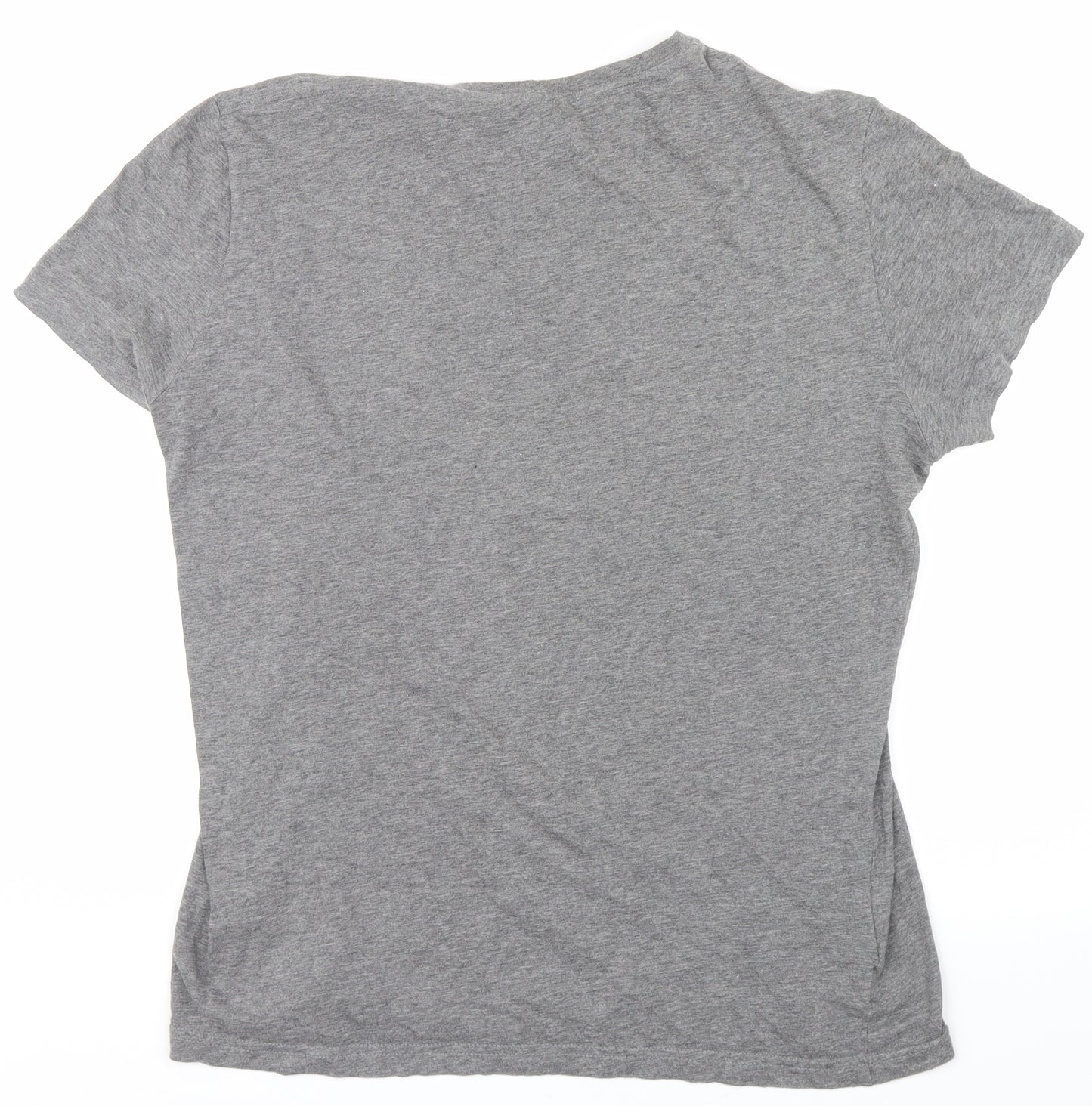 Lacoste Womens Grey   Basic T-Shirt Size L  - crocodile