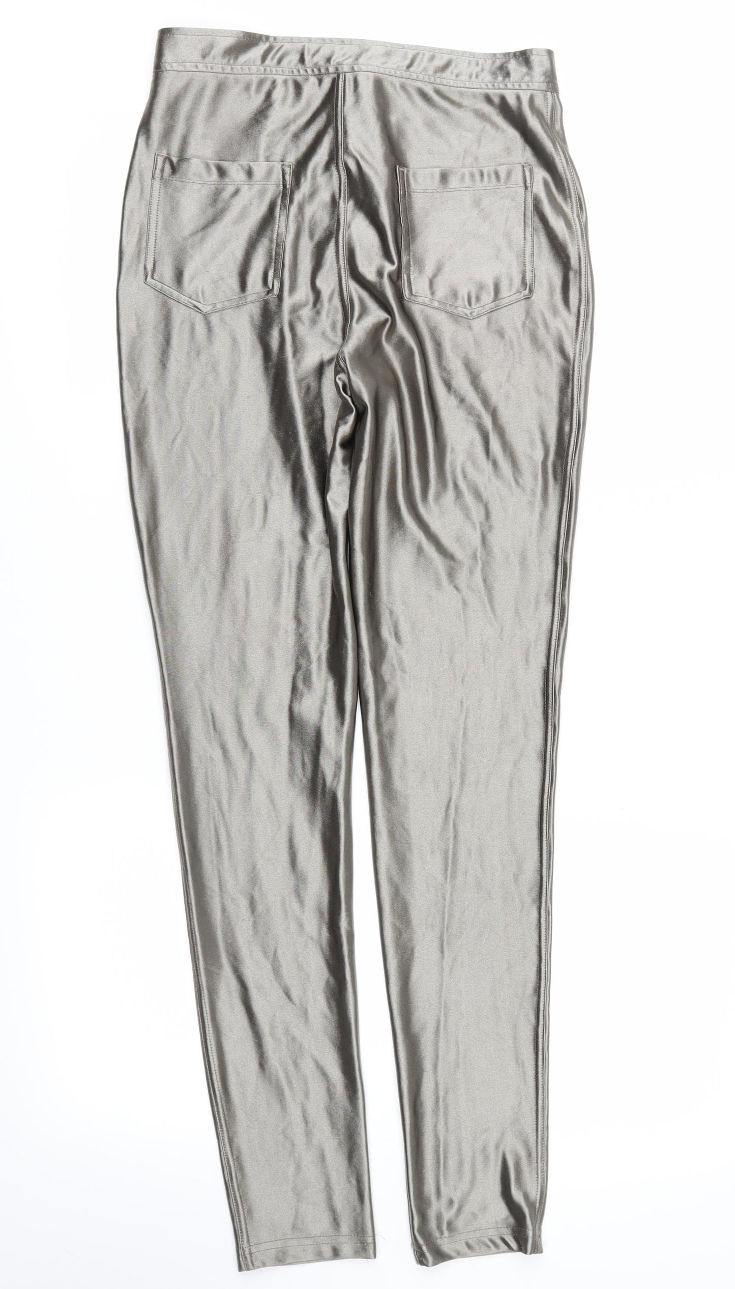 Glamourous Womens Silver   Jogger Leggings Size S
