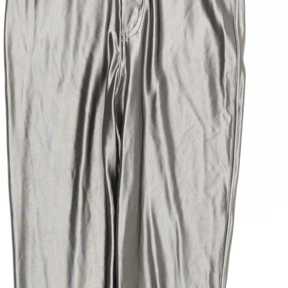 Glamourous Womens Silver   Jogger Leggings Size S